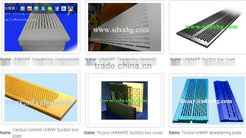 suction box,flat box,vacuum box used in the paper forming section to remove water from pulp