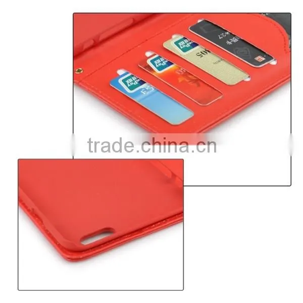Shenzhen factory leather case for apple iphone 6 plus, flip wallet case for iphone 6 plus,for apple iphone 6 plus case