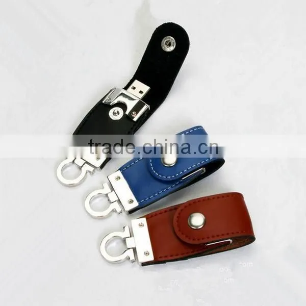 2015 promotional gift leather usb flashdrive, Customized logo leather usb flashdrive with full capacity