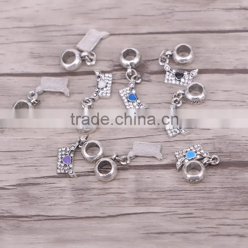 Mixed Crystal Dangle Beads For Jewelry Making Fit European Style Charm Bracelet Findings