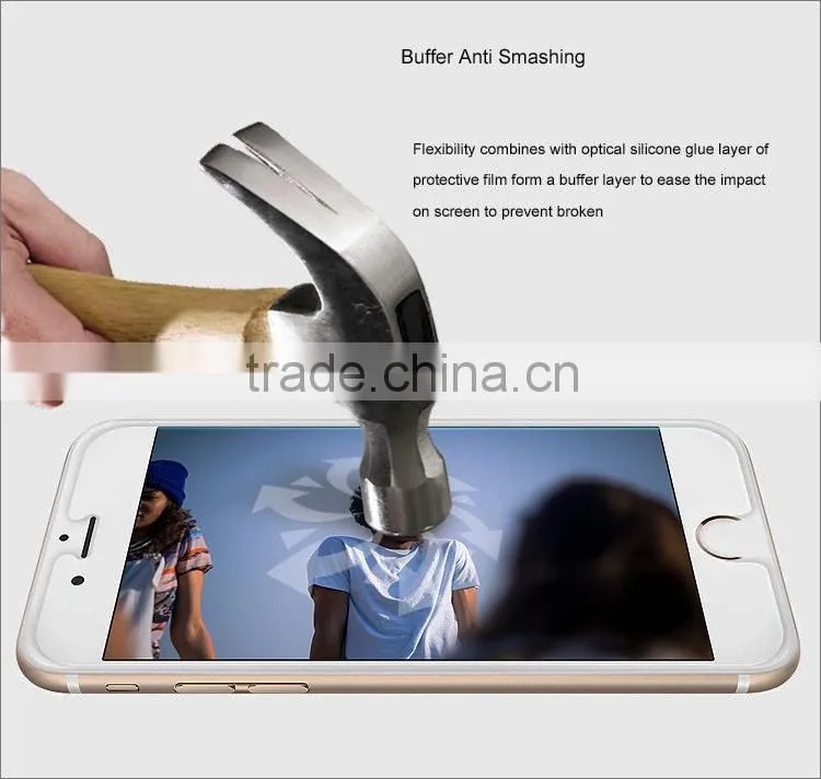 2.5D round edge silicone glue tempered glass screen protector for samsung galaxy s4