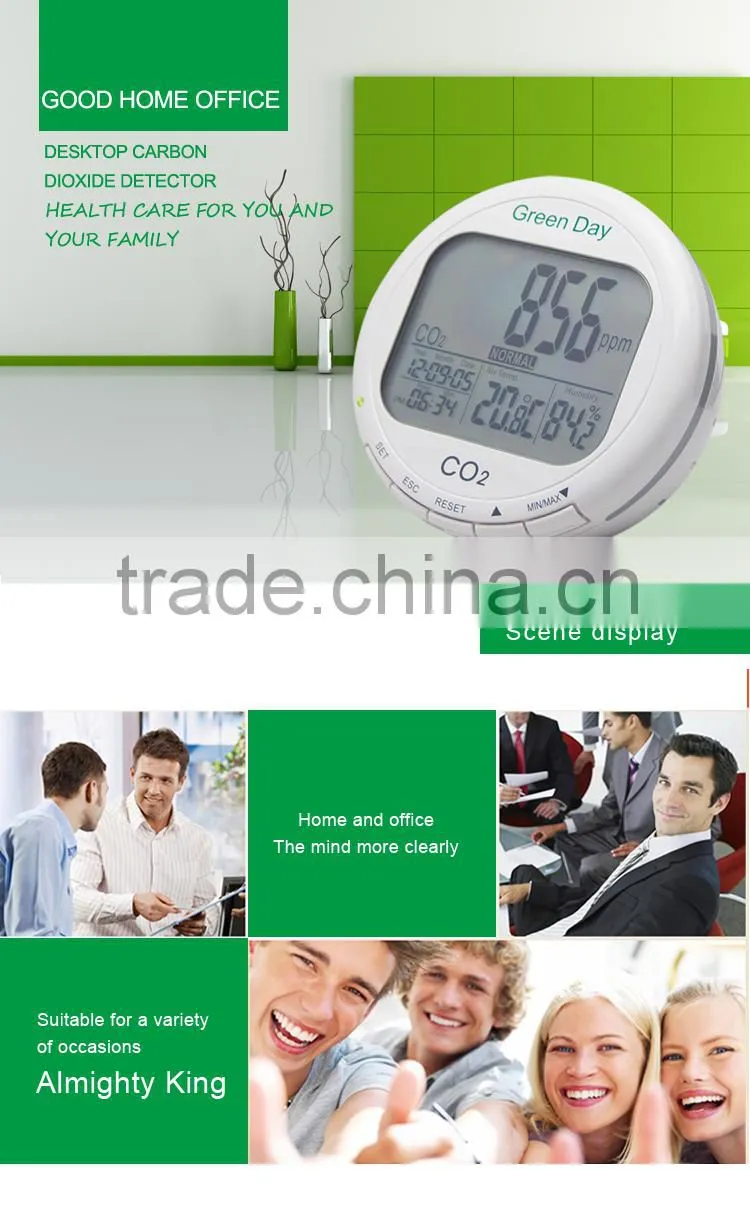 High Accuracy NDIR Sensors IAQ Monitor, RH Temperature CO2 Detector AZ7788