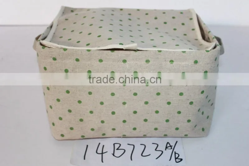 rect storage fabric bag with lid