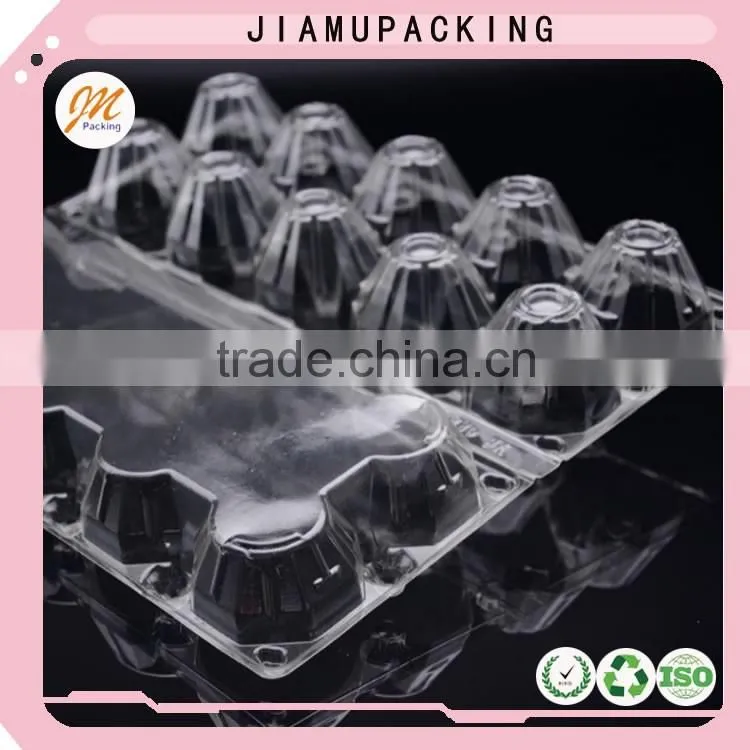 high quality clear plastic chicken egg packaging cartons tray for 10 cells