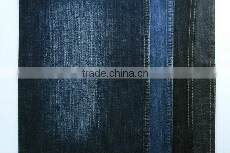 59" width flat finished Pure 100% Cotton Slub Denim Fabric 11.2 oz