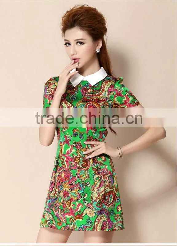 Digital Print Custom 100% Silk Dress