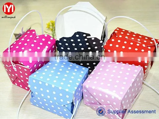 disposable 16oz paper meal box with plastic handle