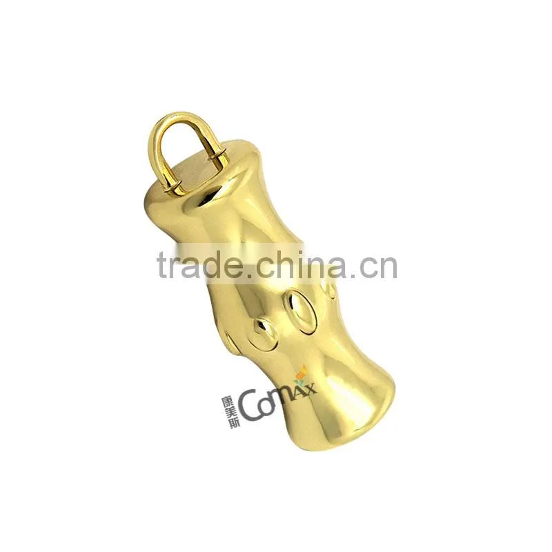 New gourd shape metal shiny gold zipper puller design