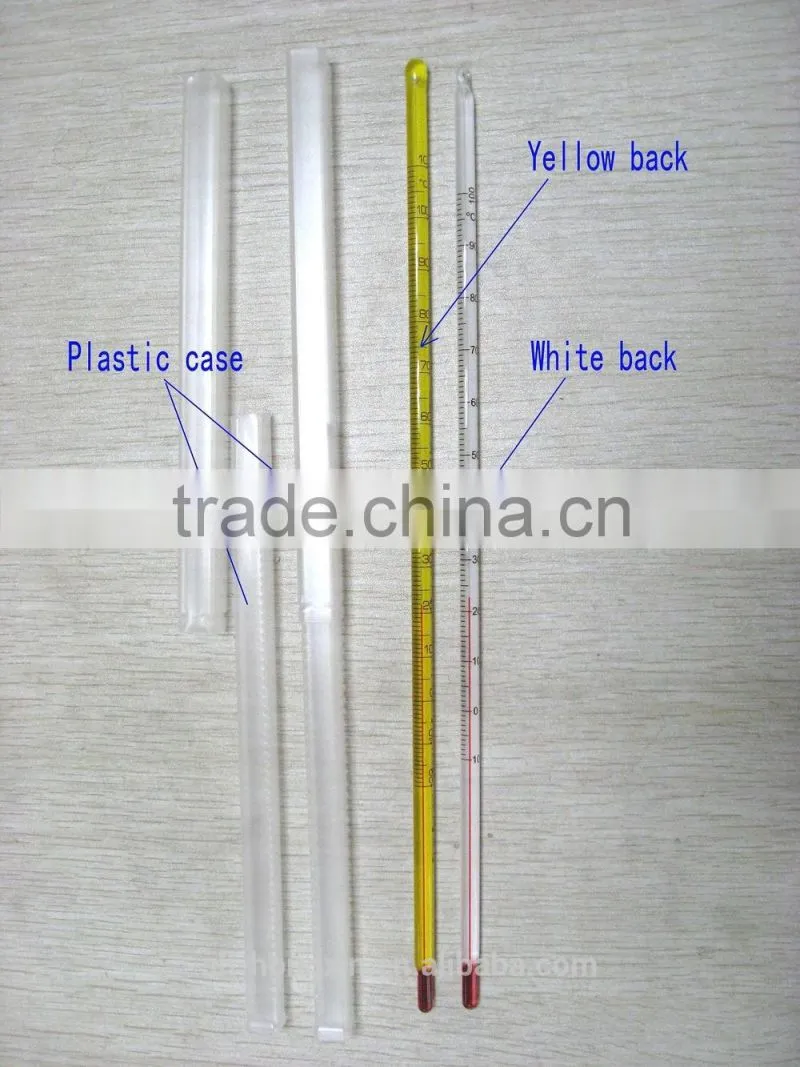 red,blue,green,black 300mm long alcohol/spirit Thermometers