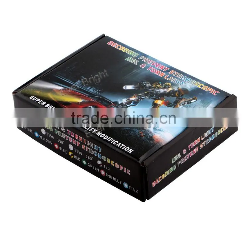 T20 4014 60smd LED Dual Color White/Amber Switchback Turn Signal Light Canbus Error Free Decoder Load Resistor W21W