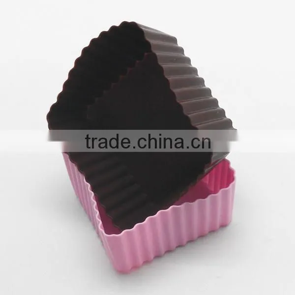High quality long time used Square Silicone Muffin Cup cake mold