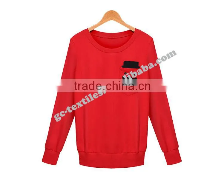 New Lady's embroideried/applique Round Neck Sweater