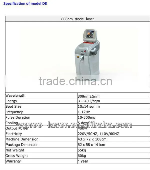 808nm diode lase hair removal beauty equipment