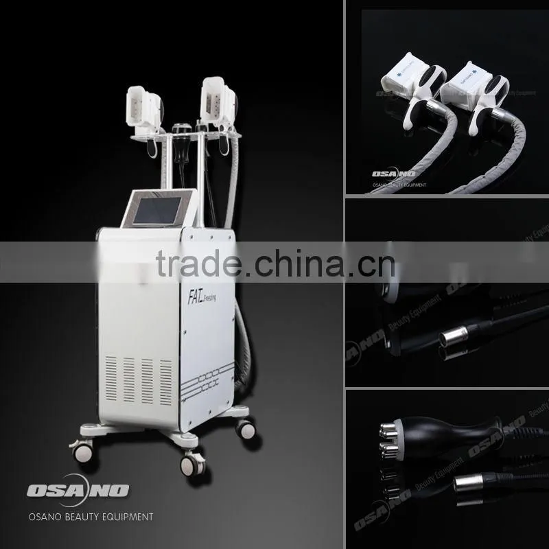 Fat Sculpting Reducing Apparatus 2 cryolipolysis head with cavitation bio rf multi function machine