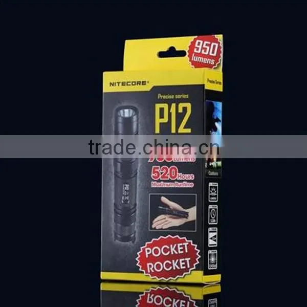 NITECORE P12 Waterproof 950 Lumens 7 modes Tactical XM-L2 led light lamp lighting Flashlight 18650 CR123 torch+holster+O-ring