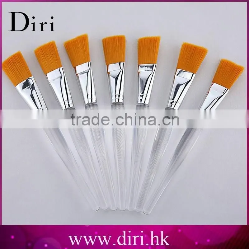 HOT sell clear plastic handle synthetic hair facial mask brush