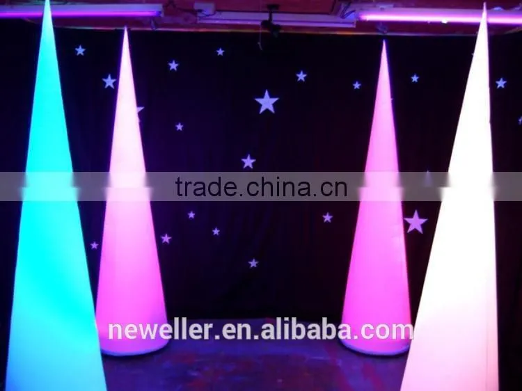 Cheapest product advertising inflatable cones with led With logo