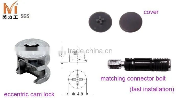 Furniture Connecting Fitting Minifix Connector Screws Cam Lock