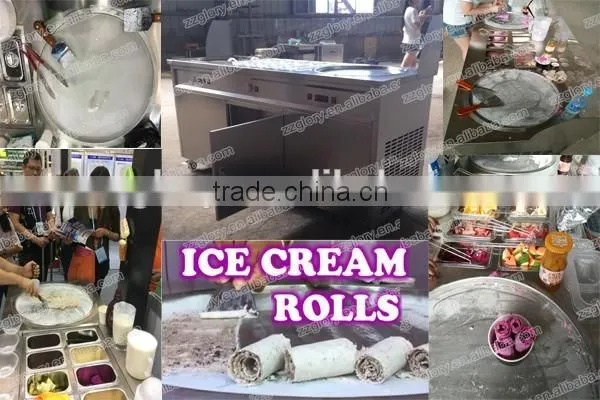 Fruit Flavor Ice Cream Roll from Thailand Fried Ice Cream Machine
