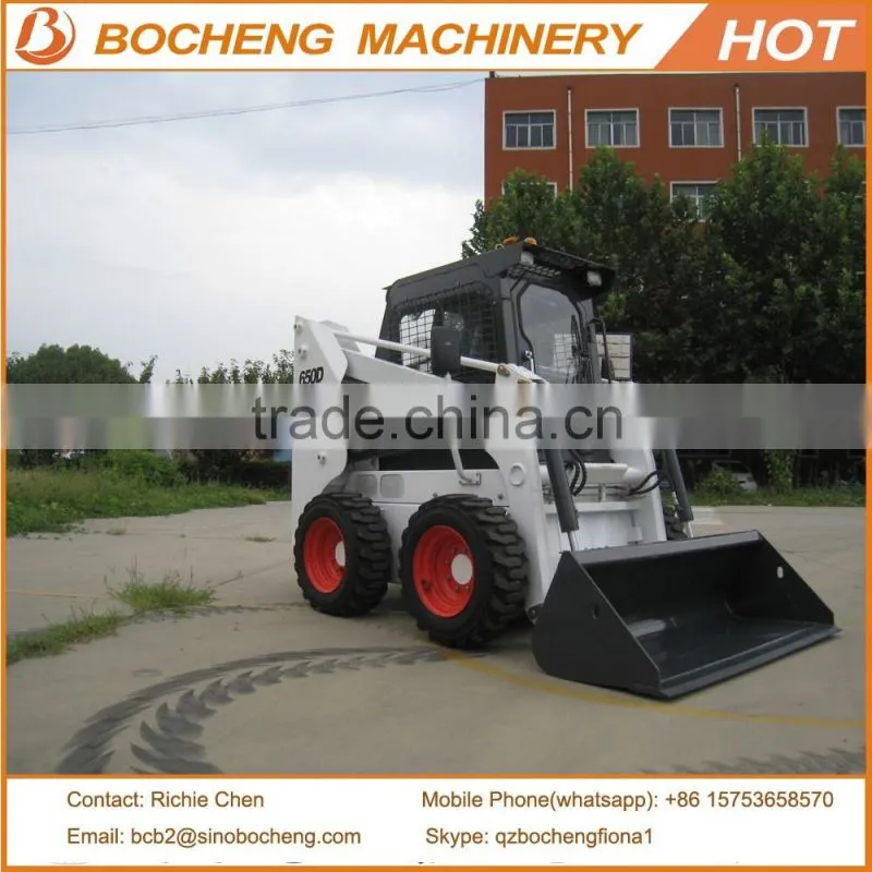 China WECAN 650KG Skid Steer Loader with 100HP Engine