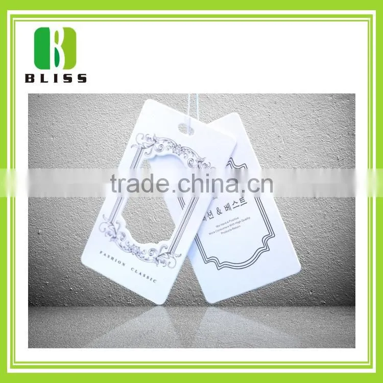 Special string double fancy clothing paper hang tags wear for garment