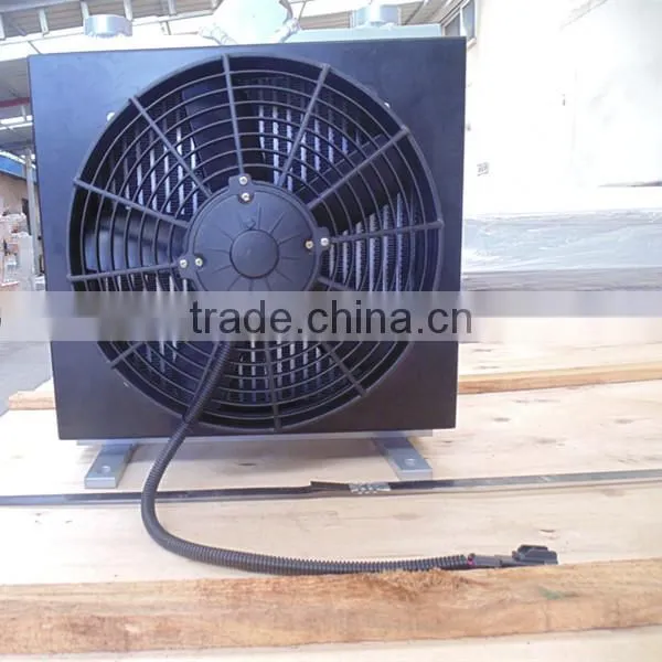 Custom Made Vacuum Brazed Hydraulic Oil Cooler With Fan For Construction Machinery