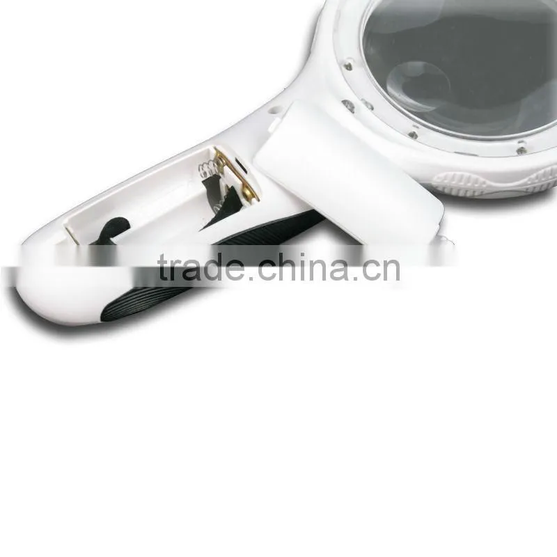 2014 New HANDHELD 8 LED BULBS UV ILLUMINATED LIGHTED GLASS LENS MAGNIFIER MAGNIFYING