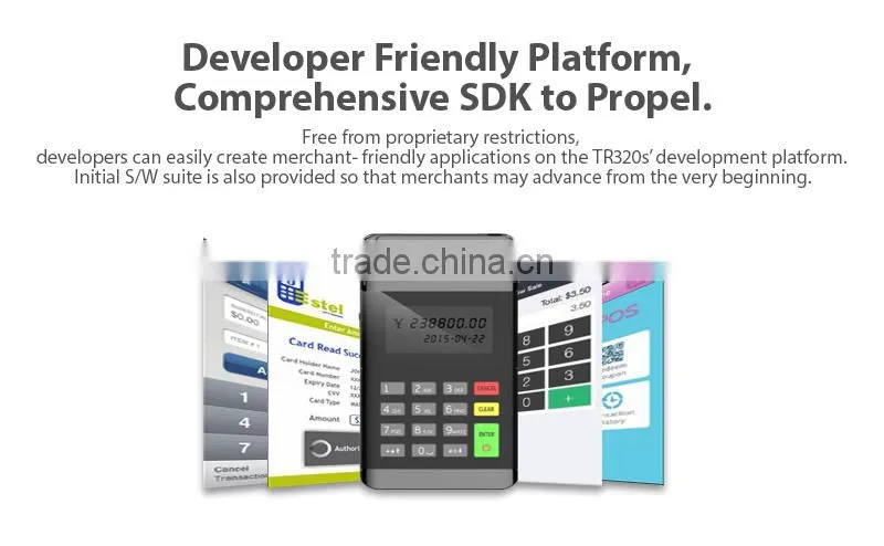 Mobile Bluetooth smart payment terminal mpos with high secure