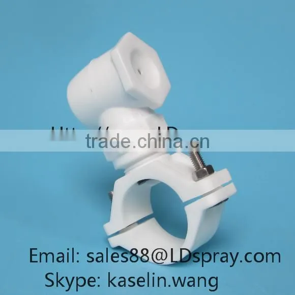 Stainless steel or pp or plastic adjustable ball clip clamp eyelet nozzle