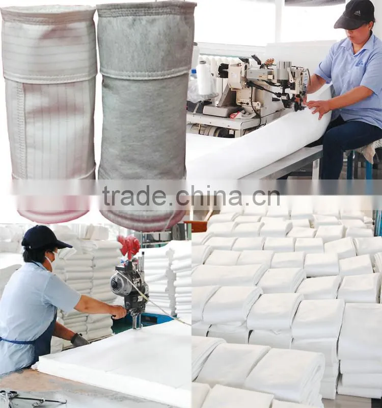 high quanlity polyester filter air bag filter for chimney factory , bag filters for cement dust