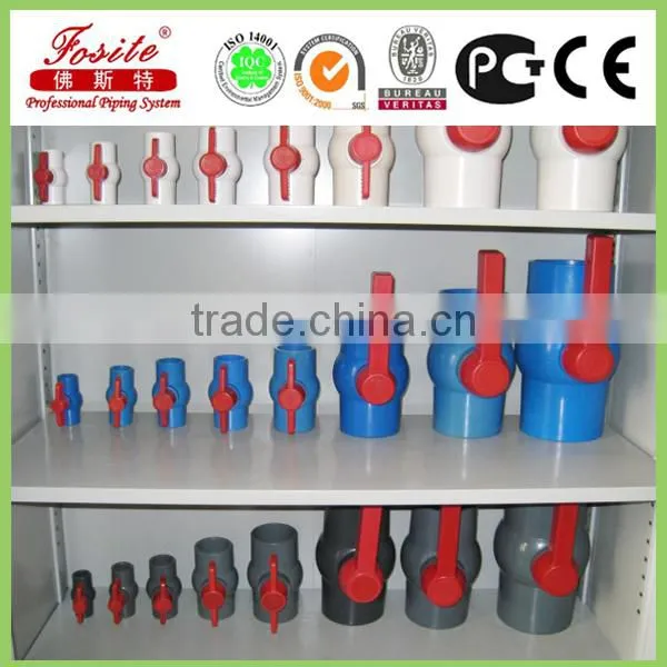 wholsole professiional plastic pvc/upvc ball valve