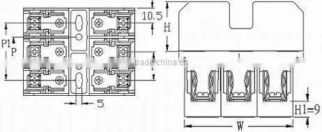 FB-M032SQ UL Approved Equal To Bussmann 2 Pole 30A Ceramic Fuse Holder