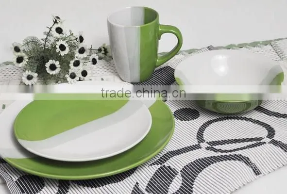 colorful solid ceramic dinner set design