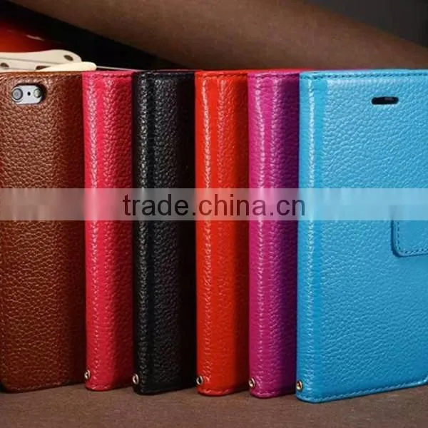 Factory in stock PU Leather Mobile Phone Flip Case for iPhone 6