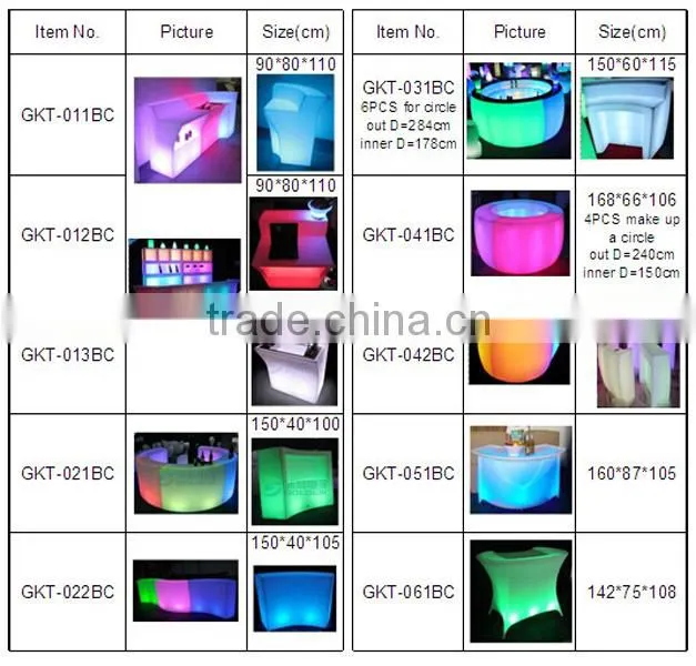 Computer Control Fancy Bar Furniture LED Bar Counter Hot Sale