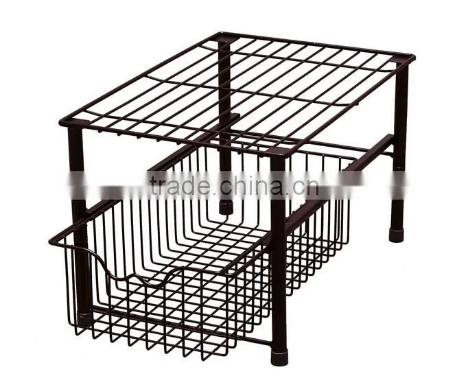Stackable Under Sink Cabinet Sliding Drawer Organizer