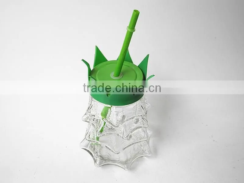 elegant christmas tree design theme e-juice glass jar with tree lid