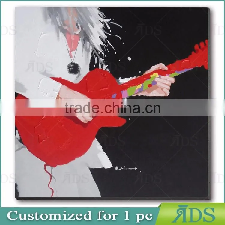 Pop Wall Decor Guitar Canvas Oil Painting