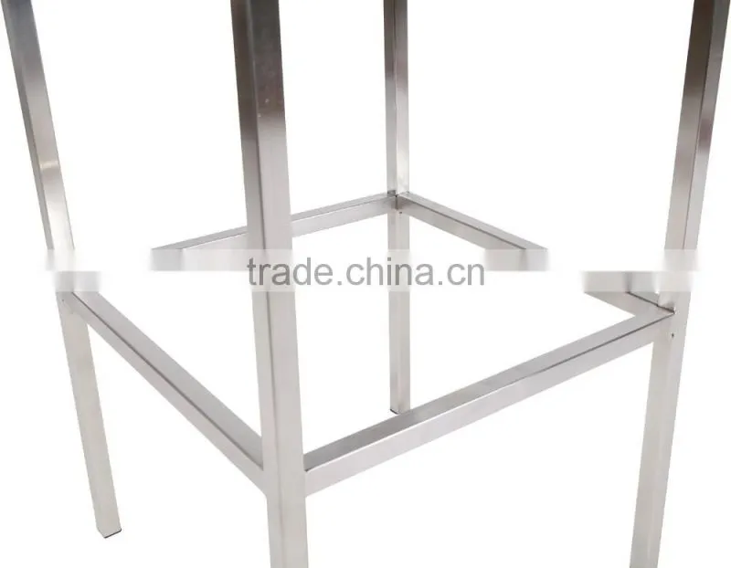 Factory price stainless steel frame metal type chair comfortable new design high bar chair