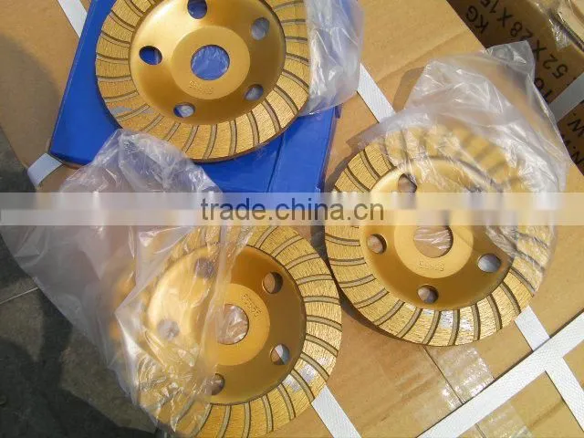 4" Turbo Diamond Cup Wheel Steel Based