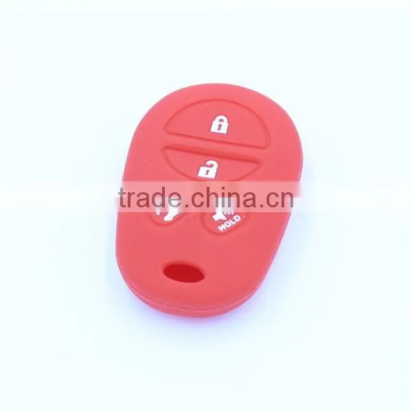 Silicone fob keys jacket fit for TOYOTA Solara Sienna Remote Key Case 4 Button