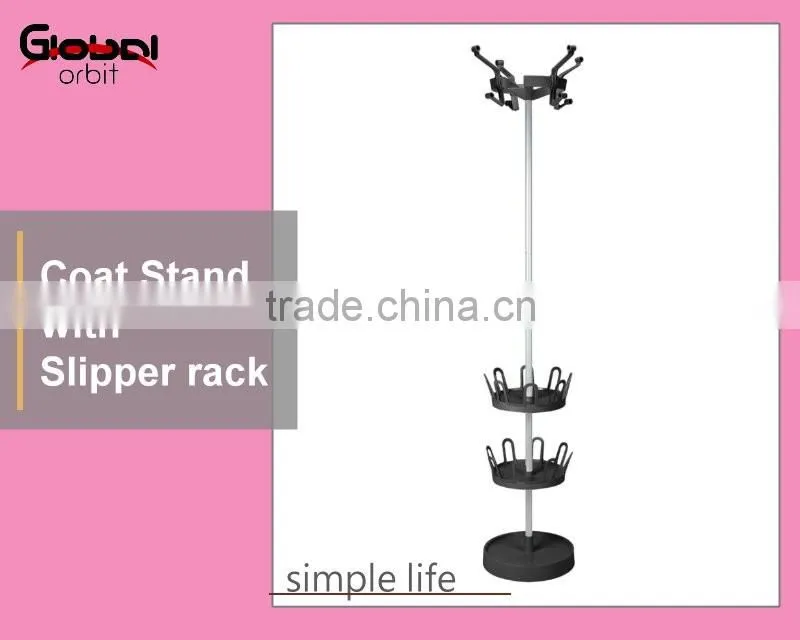 Home product shoe holder with clothes rack, colorful metal hat and coat hanger rack