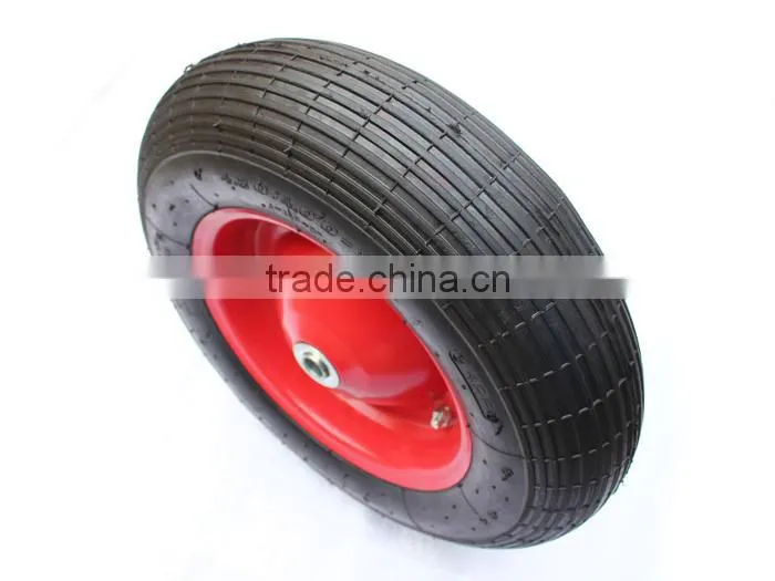 Supply pneumatic wheels with plastic rim16"x4.00-8