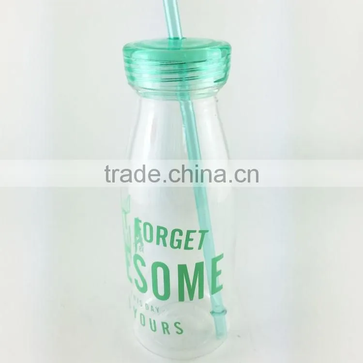 2017 drinking bottle HOT sale straw bottle