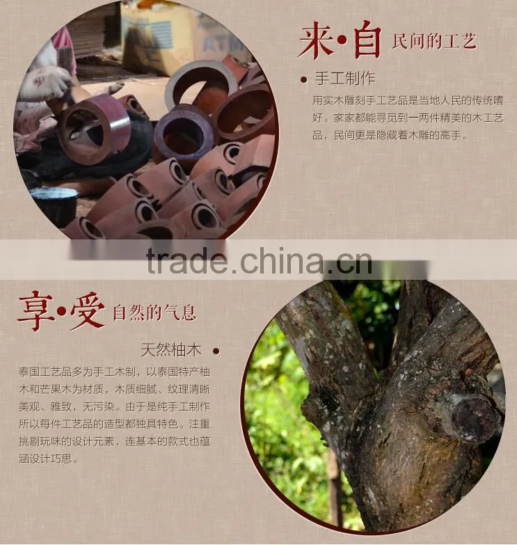 Nature teak wood rotary candle holder with free nice candles handmade crafts high quality wood candlestick