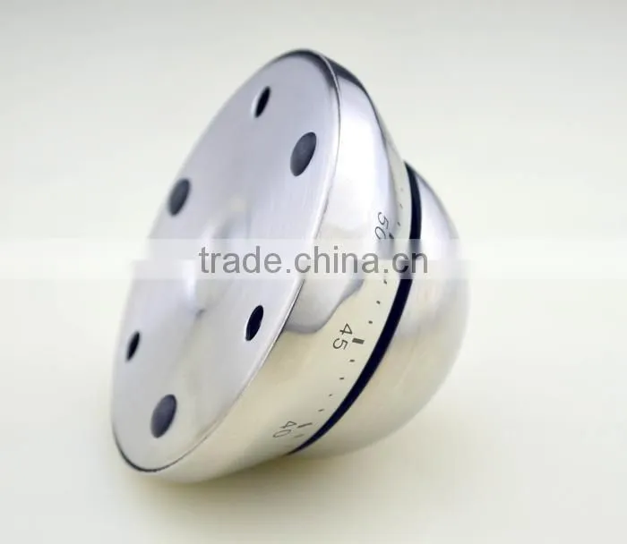 Stainless Steel Silver Spaceship Shape Kitchen Timer