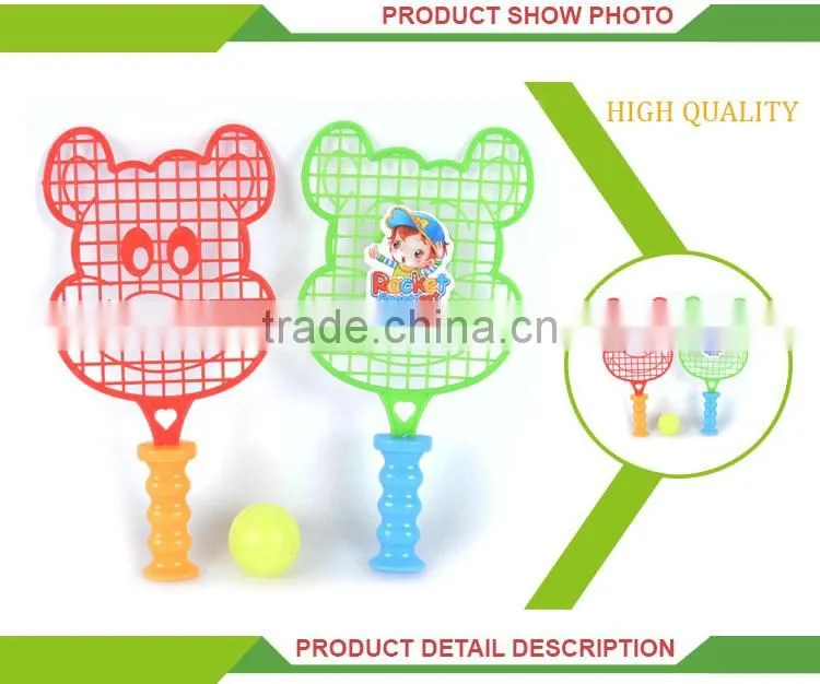 Hot sale kids outdoor cartoon sport toy plastic baby tennis racket