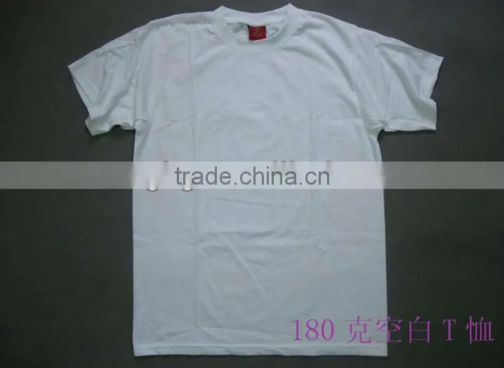 180g 100% cotton blank t-shirt wholesale custom logo printing unisex t-shirt