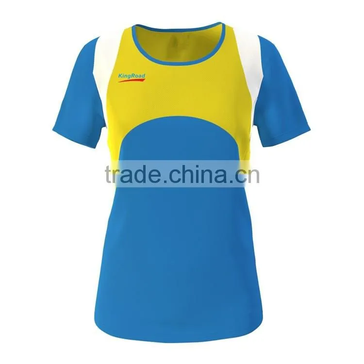 2016 sublimation OEM running shirt / coolmax running top / wholesale running wear