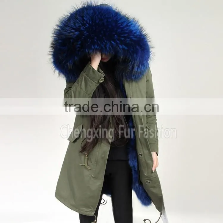 CX-G-P-12 Hot Selling Parka Coat Genuine Fox FUR Coat Women